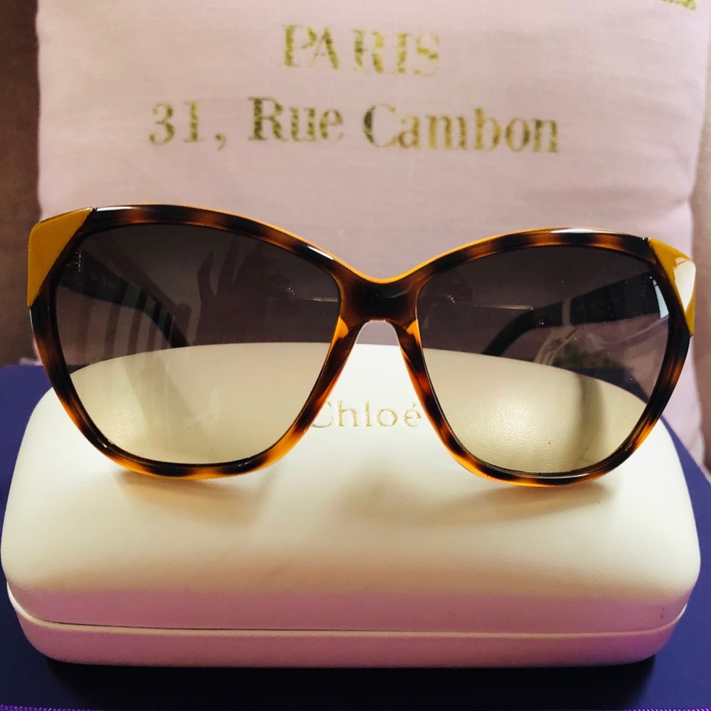 C H L O E Dk.Brn Sunglasses NWT